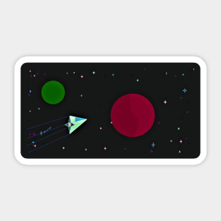 vintage space voyage Sticker